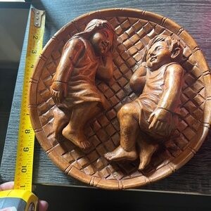 Handcrafted Brown Wooden Wall Art